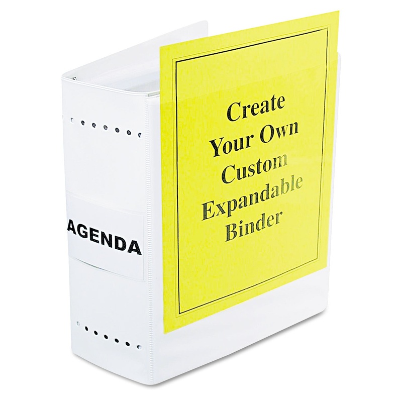 VARICAP EXPANDABLE BINDER, 2 POSTS, 6″ CAPACITY, 11 X 8.5, WHITE