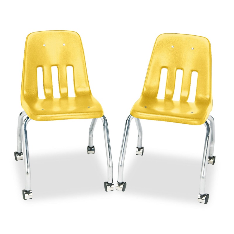 9000 CLASSIC SERIES 4-LEG MOBILE CHAIR, SQUASH SEAT/SQUASH BACK, CHROME BASE, 2/CARTON