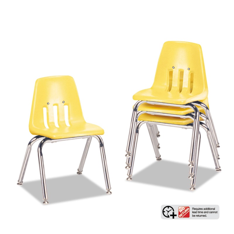 9000 SERIES CLASSROOM CHAIRS, 14″ SEAT HEIGHT, SQUASH SEAT/SQUASH BACK, CHROME BASE, 4/CARTON
