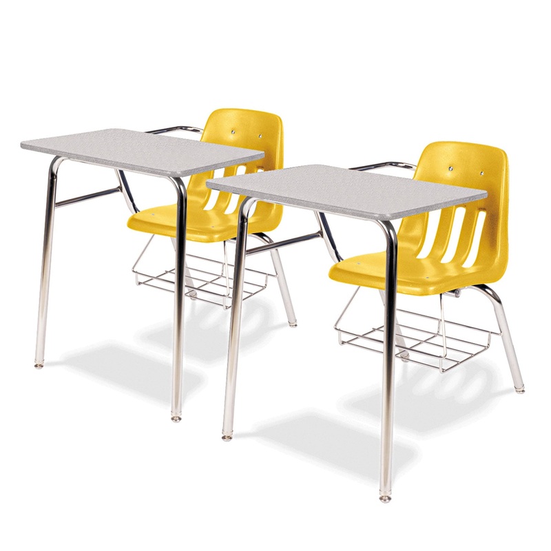9400 SERIES CHAIR DESK, 21W X 33.5D X 30H, GRAY NEBULA/SQUASH, 2/CARTON