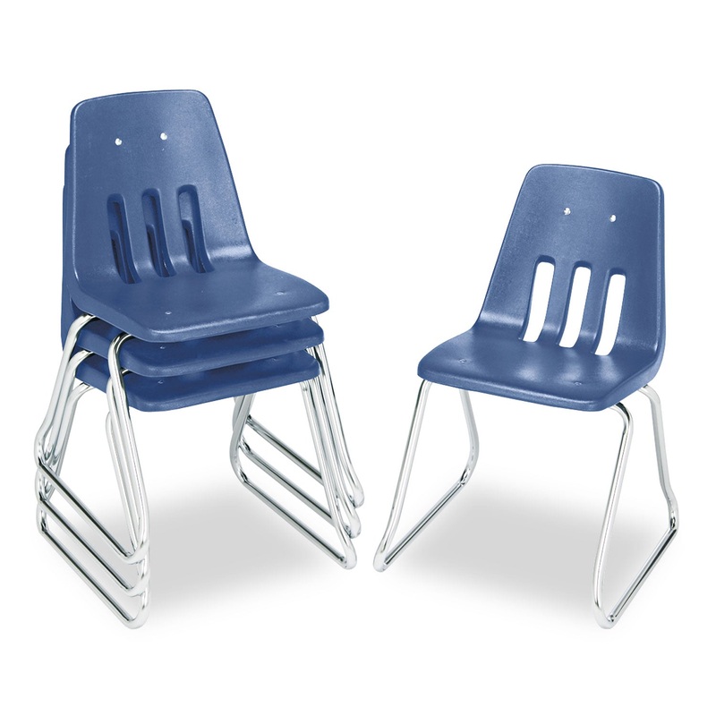 9600 CLASSIC SERIES CLASSROOM CHAIRS, 16″ SEAT HEIGHT, BLUEBERRY SEAT/BLUEBERRY BACK, CHROME BASE, 4/CARTON