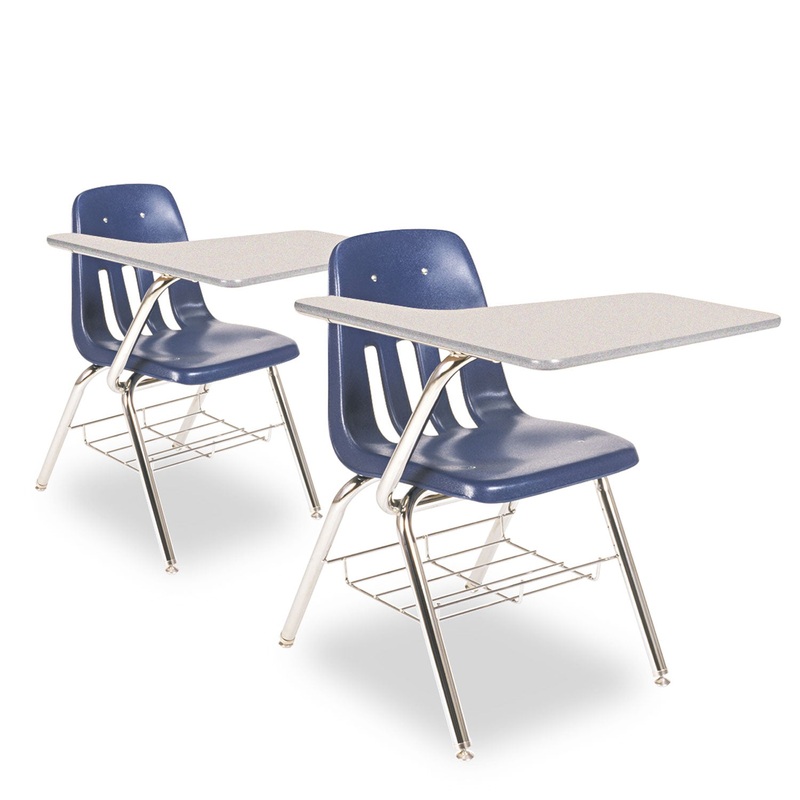 9700 SERIES CHAIR DESK, 18.75W X 31D X 30.5H, GRAY NEBULA/NAVY, 2/CARTON