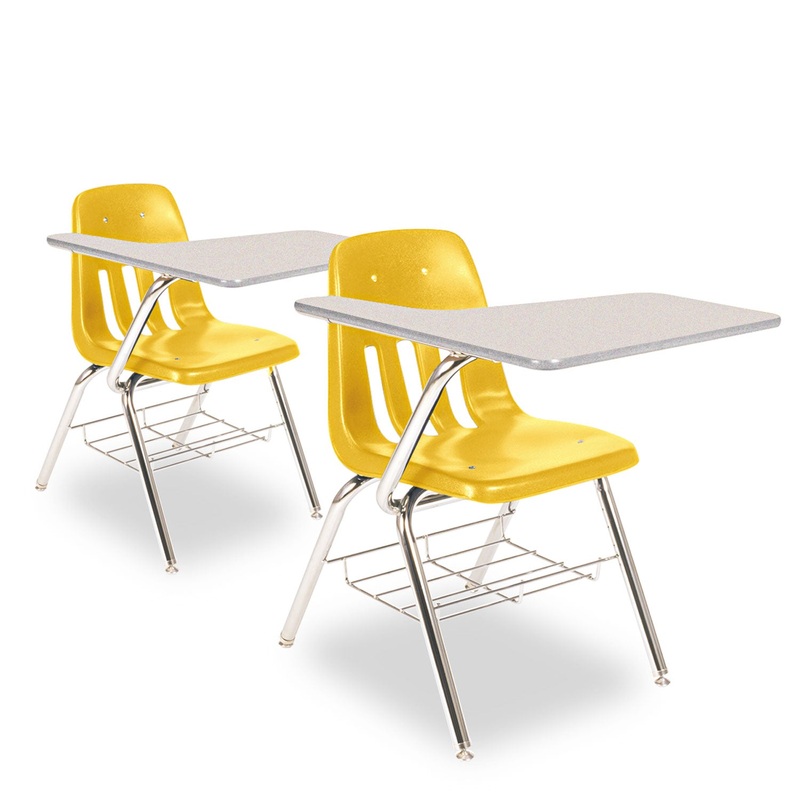 9700 SERIES CHAIR DESK, 18.75W X 31D X 30.5H, GRAY NEBULA/SQUASH, 2/CARTON