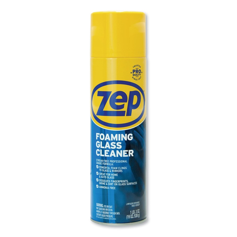 FOAMING GLASS CLEANER, PLEASANT SCENT, 19 OZ BOTTLE, 12/CARTON