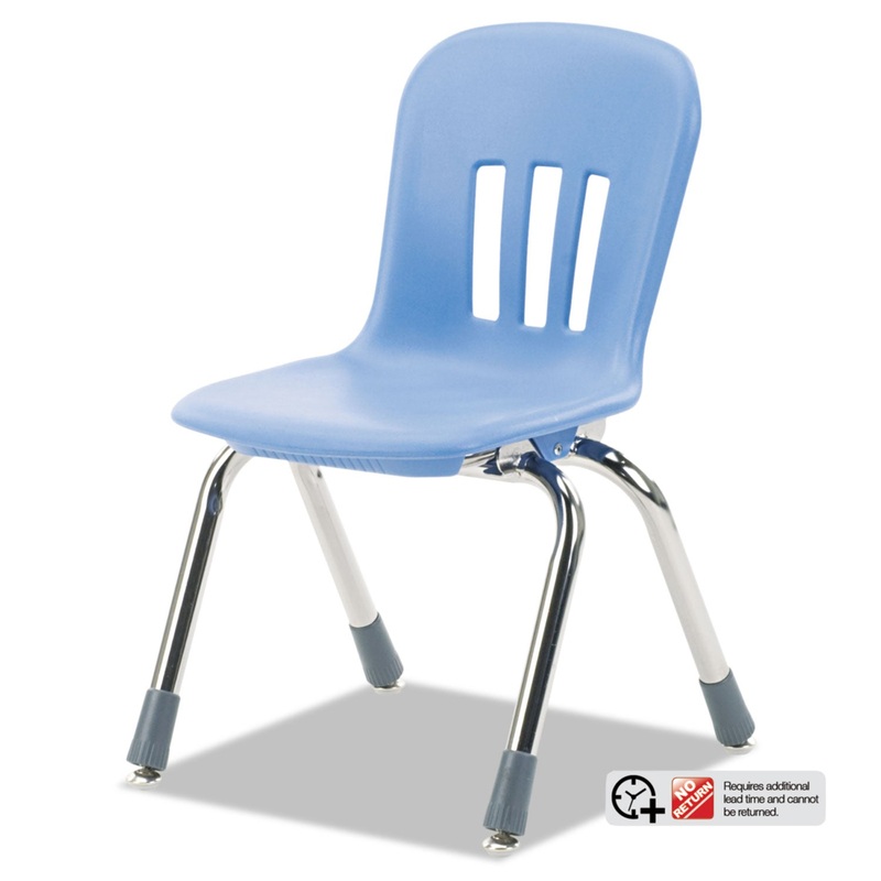 METAPHOR SERIES CLASSROOM CHAIR, 12.5″ SEAT HEIGHT, BLUEBERRY SEAT/BLUEBERRY BACK, CHROME BASE, 5/CARTON