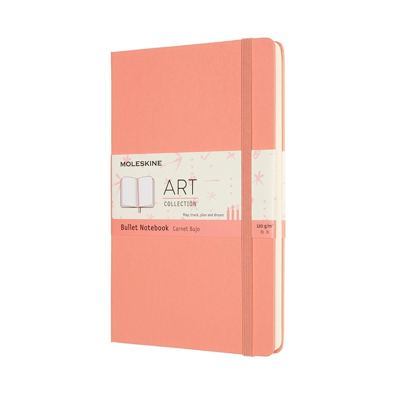 Moleskine Art Bullet Journal Coral Pink Large Hard Cover