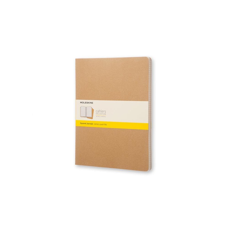 Moleskine Cahier Journal XXL Square Kraft Brown Pack 3