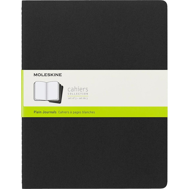 Moleskine Cahier Journals XXL Plain Black Pack 3
