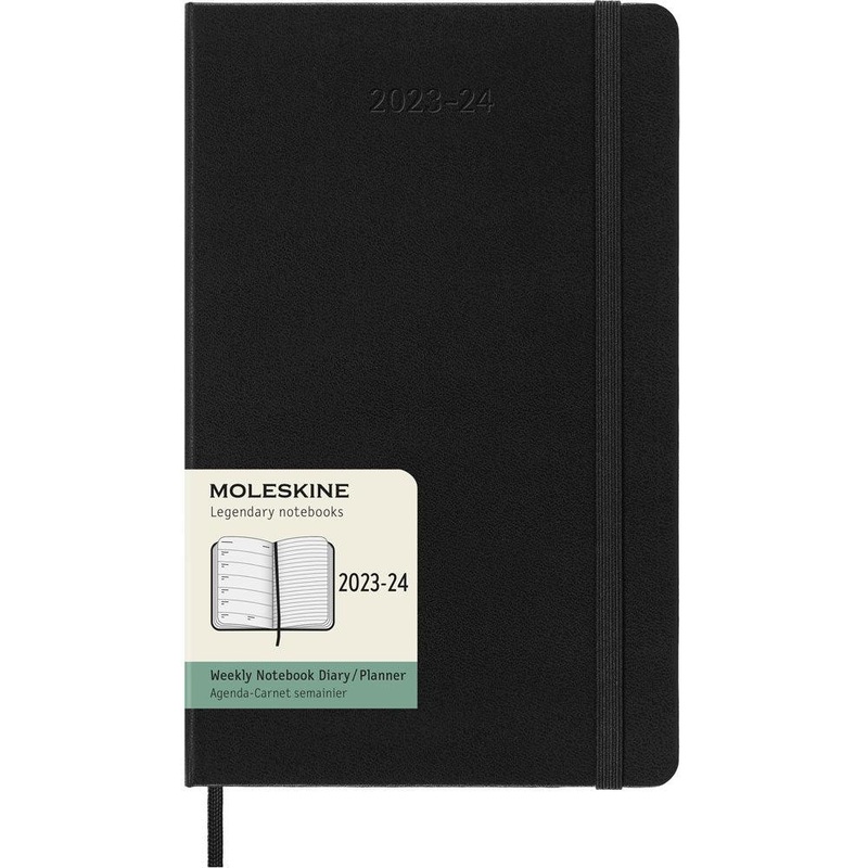 Moleskine Diary 18M Weekly + Notes Hard Cover Large Black