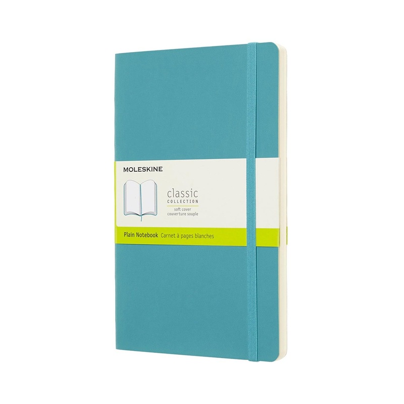 Moleskine Notebook Large Plain Reef Blue Soft