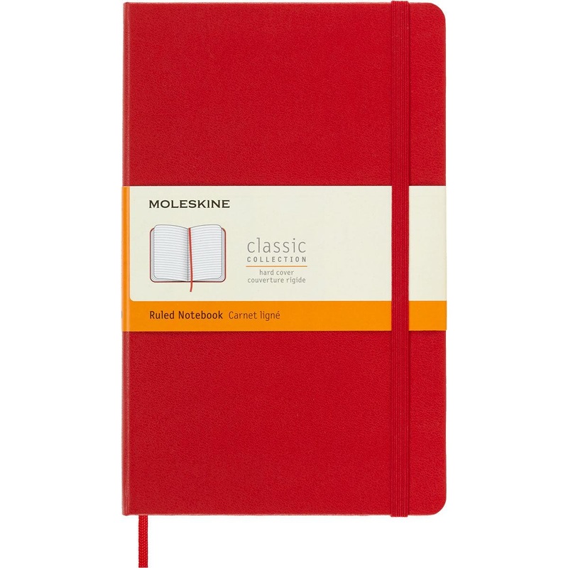 Moleskine Notebook Large Scarlet Red Hard Cover Ruled