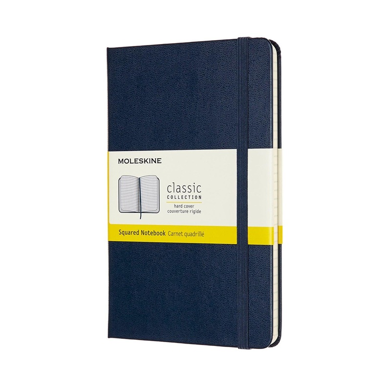 Moleskine Notebook Medium Sapphire Blue Hard Cover Square
