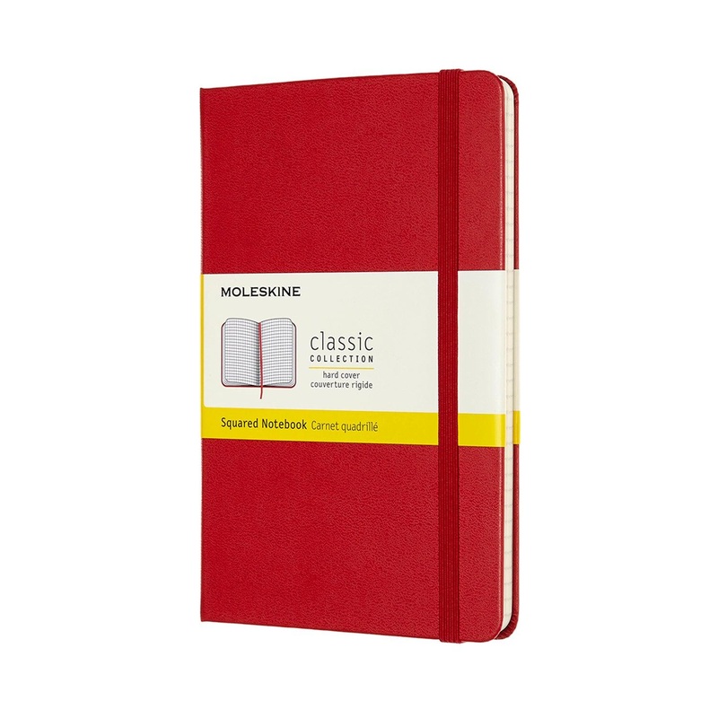 Moleskine Notebook Medium Square Scarlet Red Hard