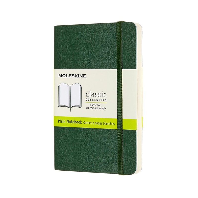 Moleskine Notebook Pocket Myrtle Green Soft Cover Plain