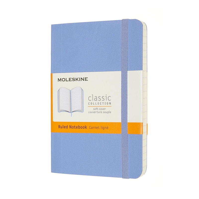 Moleskine Notebook Pocket Ruled Hydrangea Blue Soft