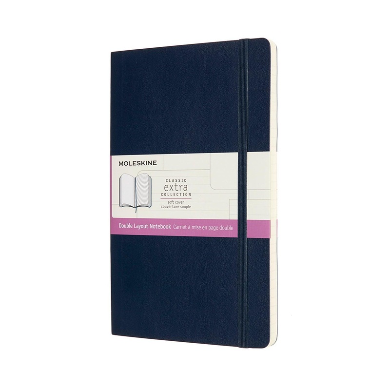 Moleskine Notebook Sapphire Large Ruled + Plain Soft Cover