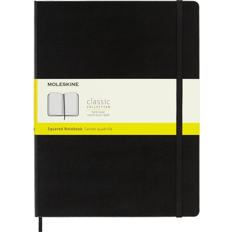 Moleskine Notebook XL Black Hard Cover Square