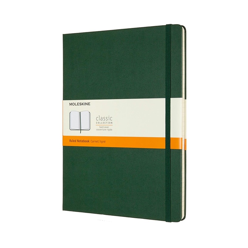 Moleskine Notebook XL Myrtle Green Hard Cover Ruled