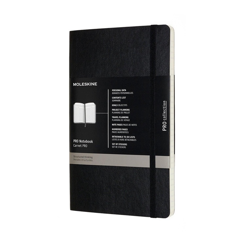 Moleskine Pro Notebook Large Black Soft Cover