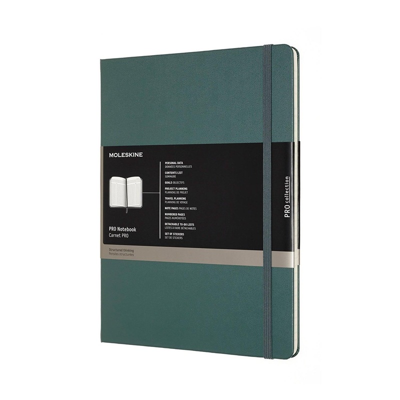 Moleskine Pro Notebook XL Forest Green Hard Cover