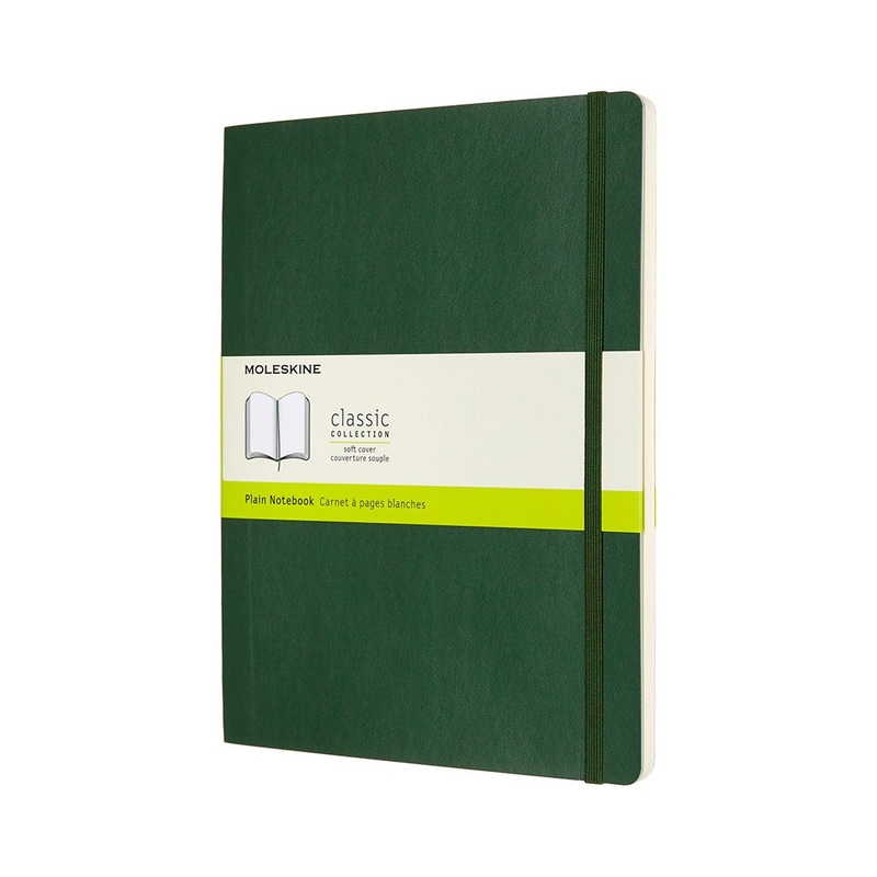 Moleskine Notebook XL Myrtle Green Soft Cover Plain