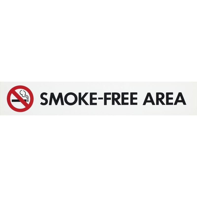 Plastic Sign Smoke-Free Area 55×330