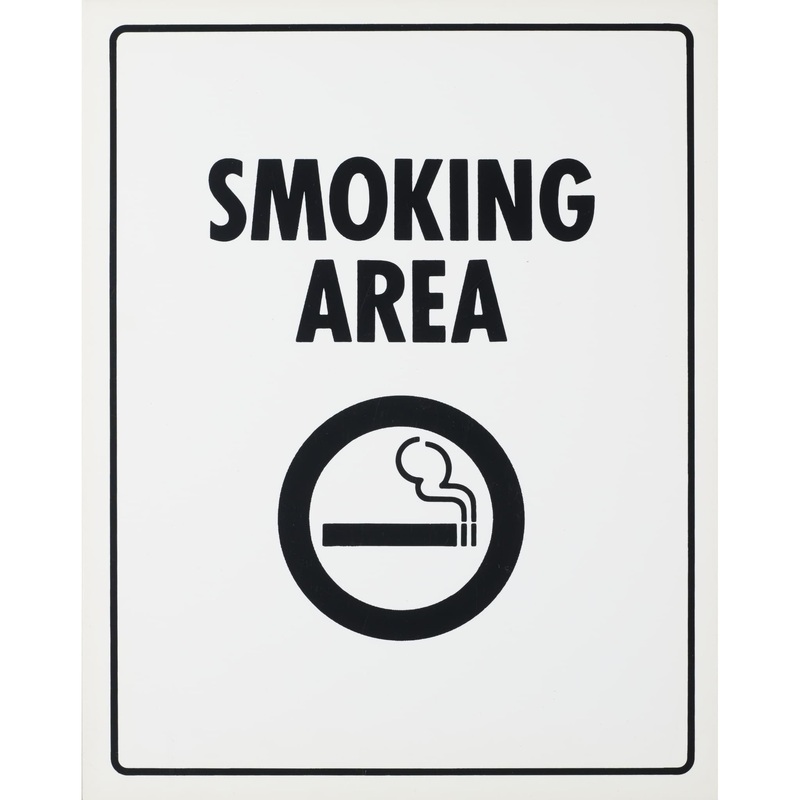 Plastic Sign Smoking Area 290×230