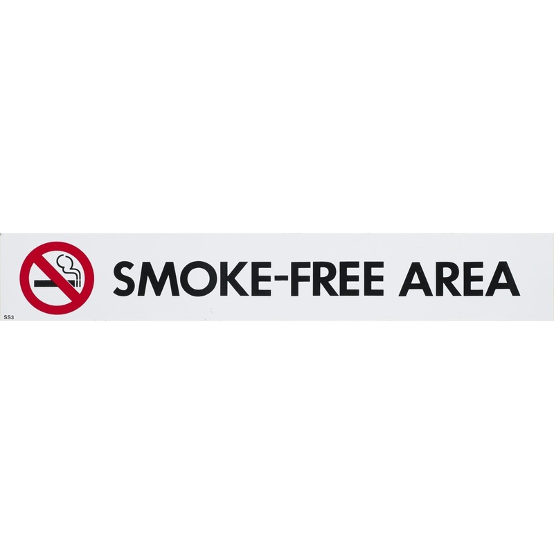 S/Adh Sign Smoke-Free Area 55×330