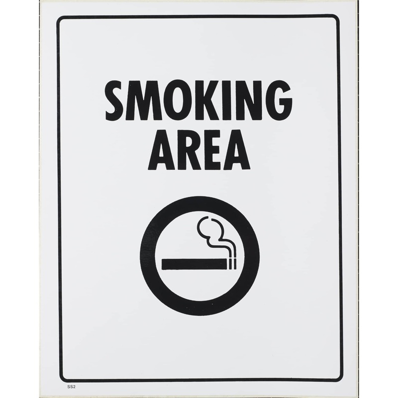 S/Adh Sign Smoking Area 290×230