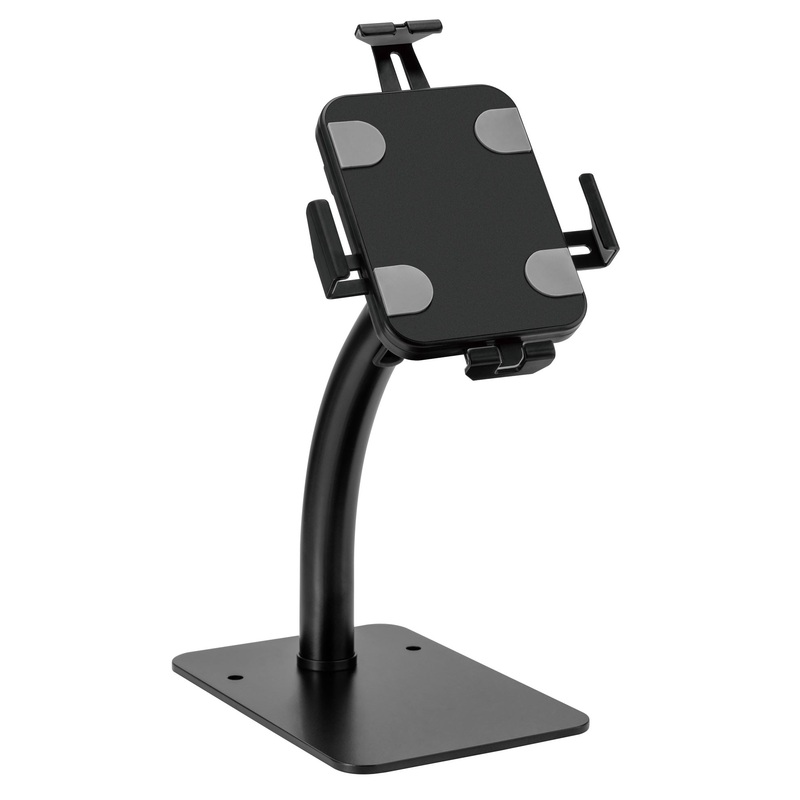 BRATECK Universal Anti-Theft Tablet Countertop Stand for All 7.9″-11 Tablets. Includes Security Screw to Prevent Theft. 360 Rotation. Includes Silicone & EVA Pads. Bolt Down Base.  Black Colour