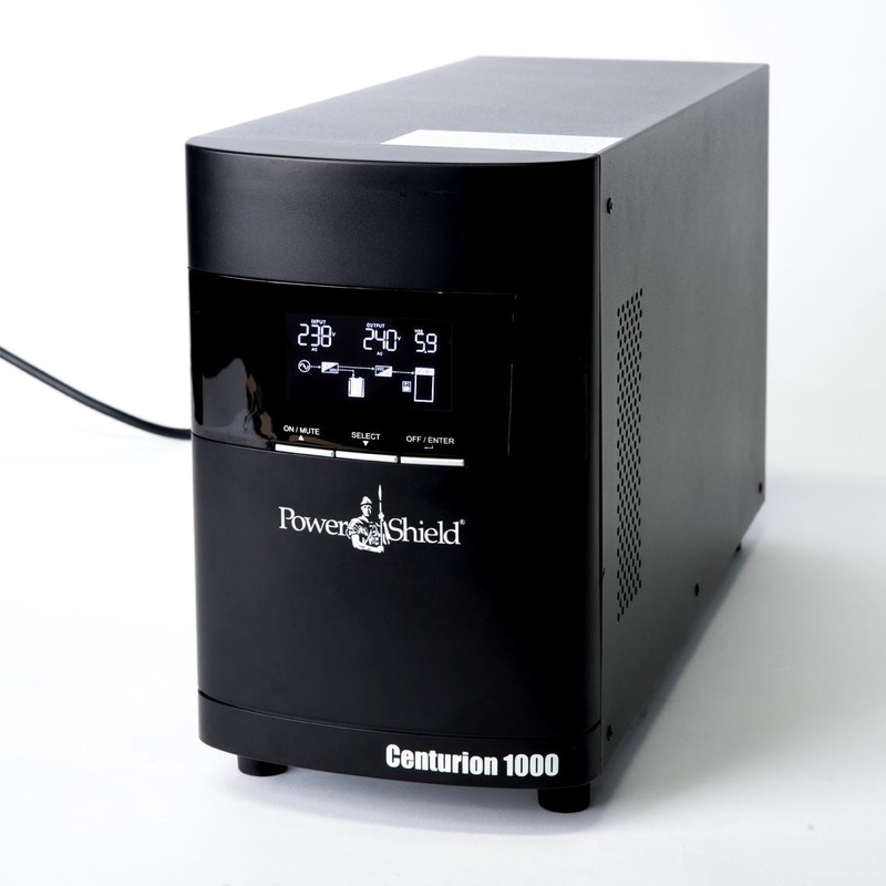 POWERSHIELD Centurion Tower 110V 1000VA/800W. Double Conversion True Online UPS. 2x NZ Outlets + 2x IEC Outlets. EBM Compatible for Extended Runtime. Lead Time 8-10 Weeks from Order.