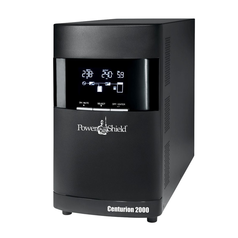 POWERSHIELD Centurion Tower 110V 2000VA/1800W Double Conversion True Online UPS. 4x NZ Outlets + 2x IEC Outlets. EBM Compatible for Extended Runtime. Lead Time 8-10 Weeks from Order.