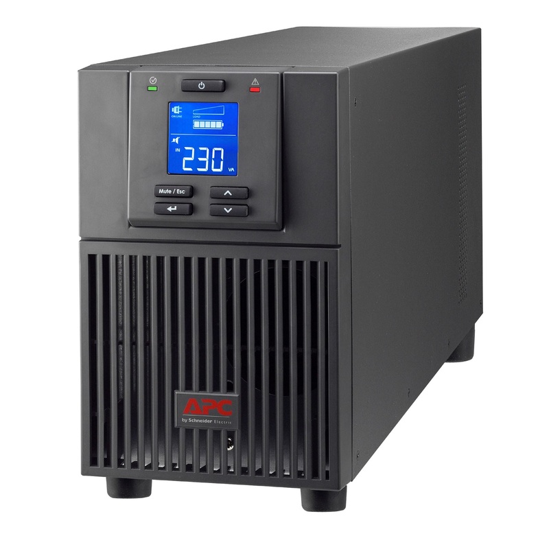 APC Easy UPS On-Line 1000VA (800W) Tower. 230V Input/Output. 3x IEC C13 Outlets. With Battery Backup. Smart Slot, LCD Graphics Display.