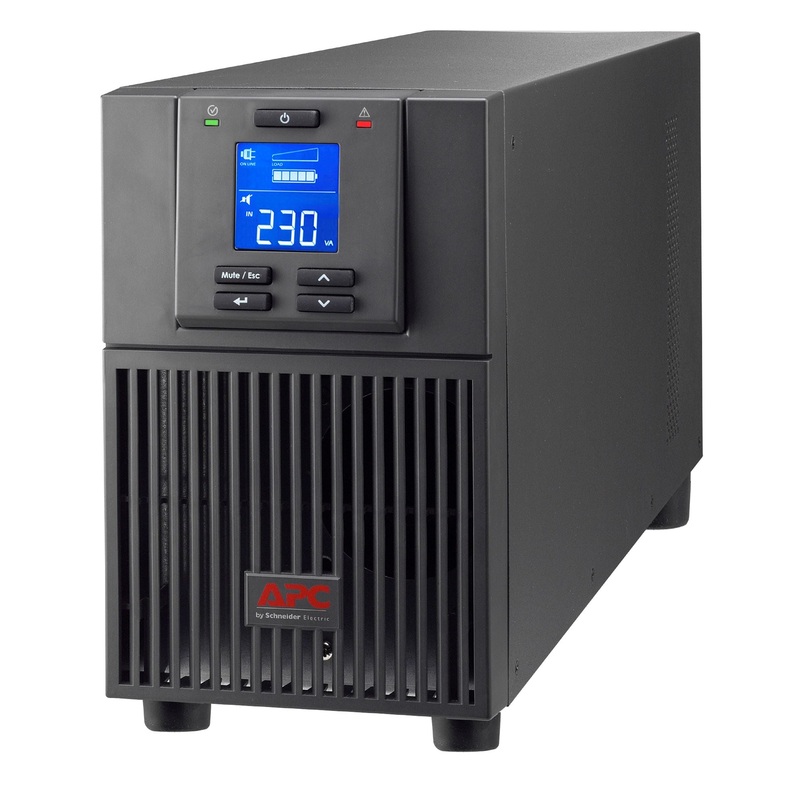 APC Easy UPS On-Line 2000VA (1600W) Tower. 230V Input/Output. 4x IEC C13 Outlets. With Battery Backup. Smart Slot, LCD Graphics Display.