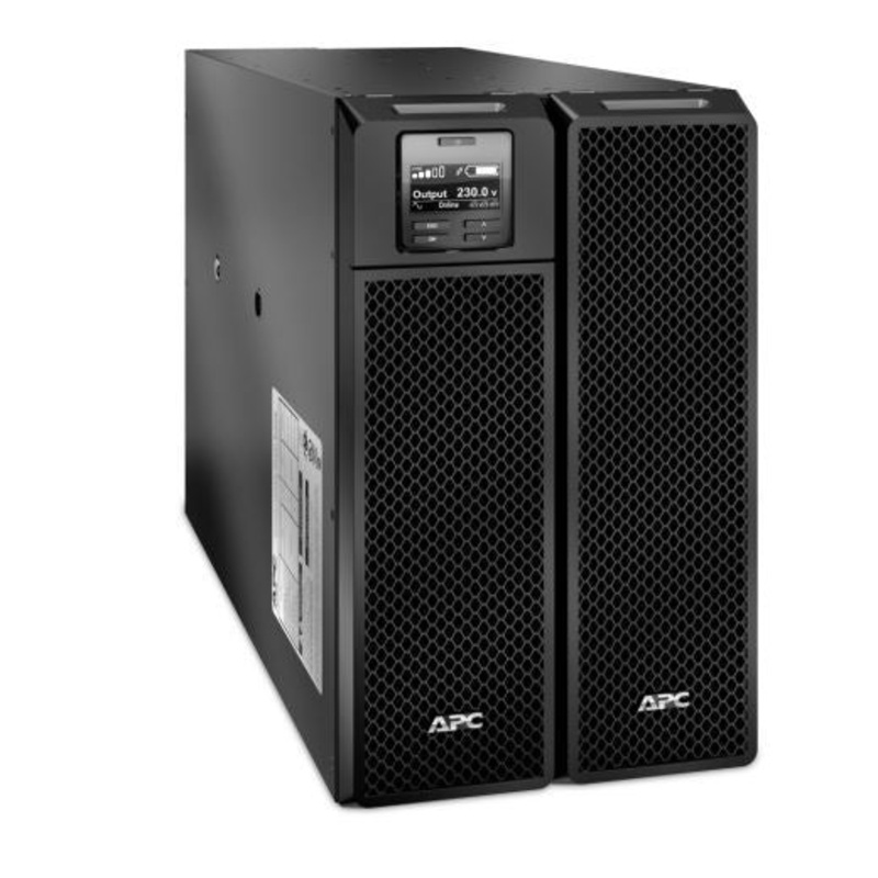 APC Smart-UPS 10KVA (10KW) 230V Input/Output. 6x IEC C13 Outlets. With Battery Backup. Intuitive LCD Interface. USB, Rj-45 Serial, & SmartSlot Connectivity, Alarm.