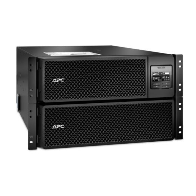 APC Smart-UPS 10KVA (10KW) 6U 230V In/Out. 6x IEC C13 Outlets. With Battery Backup. Intuitive LCD Interface. USB, Rj-45 Serial, & SmartSlot Connectivity, Alarm. Rack Mount Kit Included
