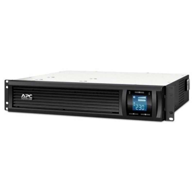 APC Smart-UPS 2000VA (1300W) 2U Rack Mount. 230V Input/Output. 6x IEC C13 Outlets. With Battery Backup. LED Status Indicators. USB Connectivity. Audible Alarm. Rack Mount Kit Included