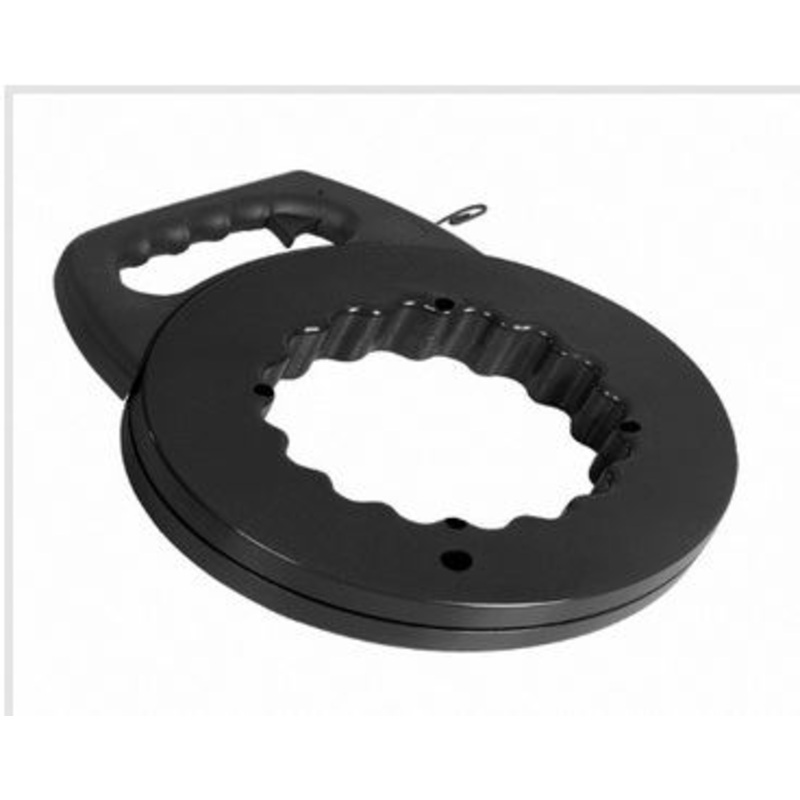 GOLDTOOL 30m Fish Tape. Strong High-Carbon Steel. High Impact Resistant Case. Easy payout with Slopped Handle for Quick Rewinds. Easy-to-read Distance