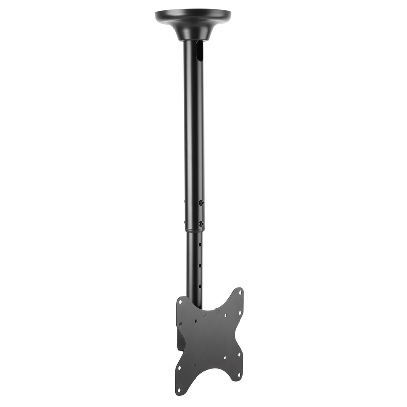 BRATECK 23”-42” Telescopic full- motion TV ceiling mount. Tilt and swivel. Max load 50Kgs. Supports VESA 100×100,200×100,200×200 Colour: Slate black.