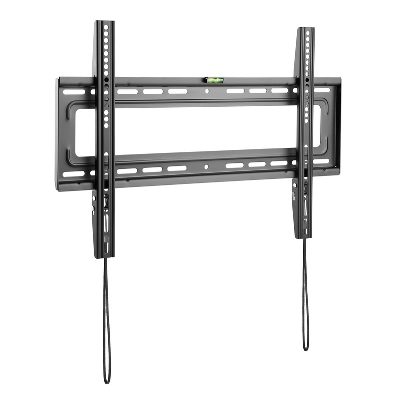 BRATECK 37″-70″ Fixed Wall Mount TV Bracket. Max Load: 50Kgs. VESA Support up to 600×400. Built-in Bubble Level. Curved Display Compatible. Colour: Black.