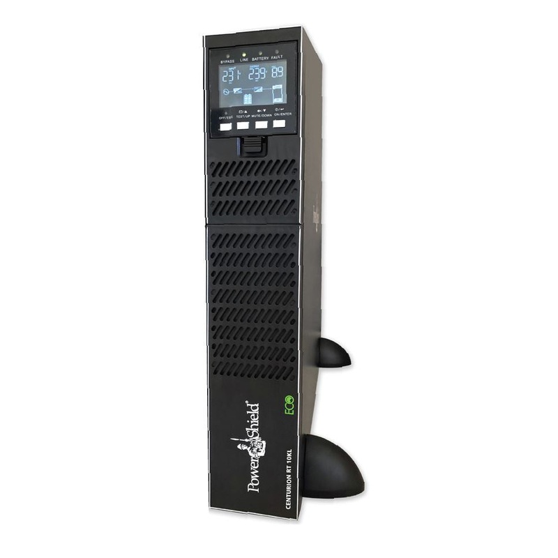 POWERSHIELD Centurion RT 10000VA Long run model. True On-line double conversion. Rack/Tower UPS. Needs PSRTBB16. Includes large internal charger. Requires 63Amp Dedicated Hard Wired Circuit
