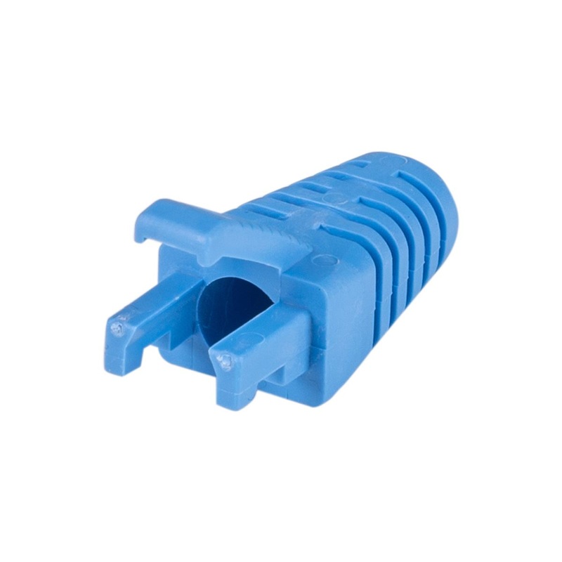 DYNAMIX BLUE RJ45 Strain Relief Boot – Slimline with Clip Protector (6.0 mm Outside Diameter) 20pk Bag