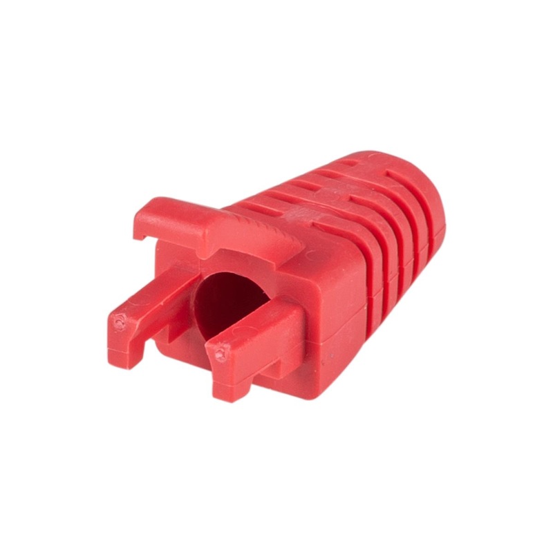 DYNAMIX RED RJ45 Strain Relief Boot – Slimline with Clip Protector (6.0 mm Outside Diameter) 20pk Bag