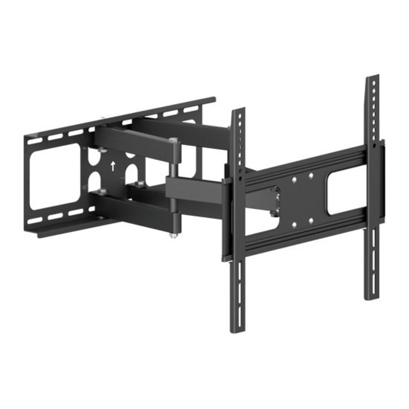 BRATECK 32”-55” Full motion bracket Max load: 50Kgs. VESA support: 200×200,300×300,400×200,400×400 Max arm extension – 510mm. Curved display compatible. Colour: Black.