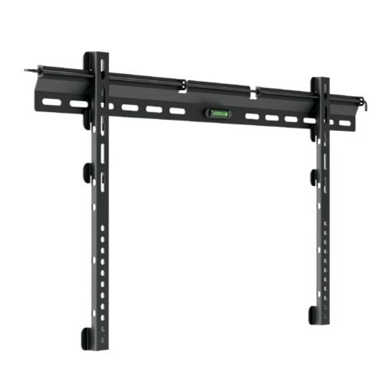 BRATECK 37″-70″ Ultra-Slim Fixed Wall Bracket. Max Load: 65kg. VESA Support up to 800×400. Built-in Bubble Level. Curved Display Compatible. Colour: Black.