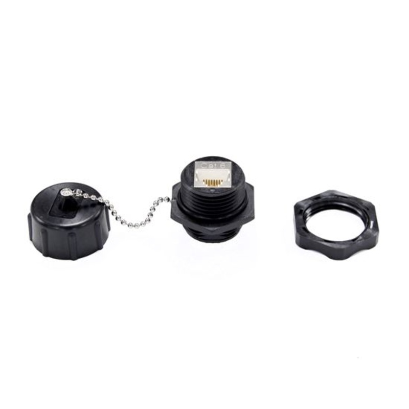 DYNAMIX IP67 Rated Cat6 Shielded Keystone Jack with Dust Cap.