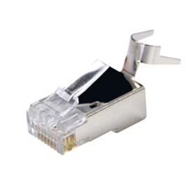 DYNAMIX RJ45 Cat6/6A/7 23AWG Solid Shielded Round Modular Plug . 20pc Bag. 8P8C 50U with insert. Recommended tool: CT-8CSTPEXT