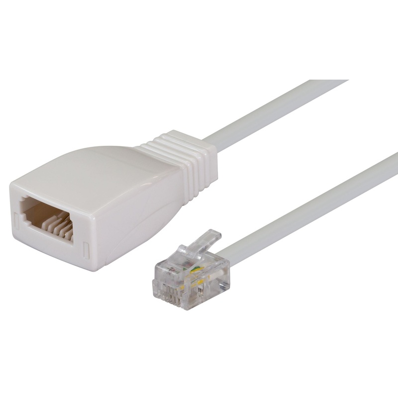 DYNAMIX 0.08m Cable-BT Socket to RJ11 Plug (for Phone to Modem Connection)