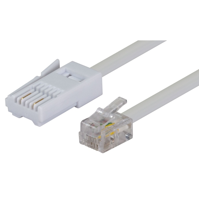 DYNAMIX 2m BT to RJ11 Cable (For Modem to Phone Line Connection)    STOCK CLEARANCE SAVE UP TO 45% OFF