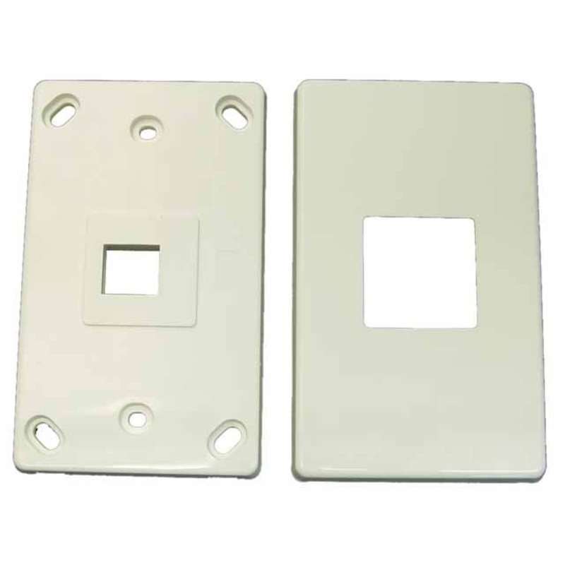 DYNAMIX Single Port RJ45 Keystone Face Plate – 2x piece. Horizontal Mount
